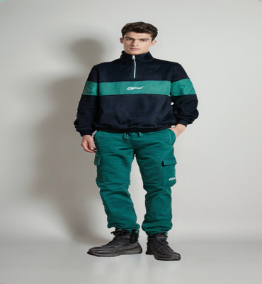 Contrast Panel Cargo Tracksuit 